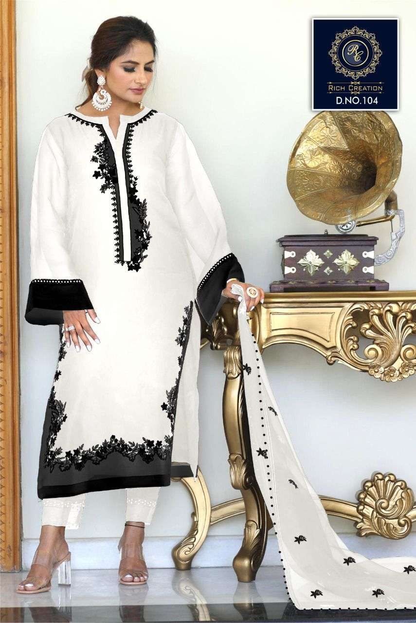 rich creation 104 Pure Georgette readymade suit 