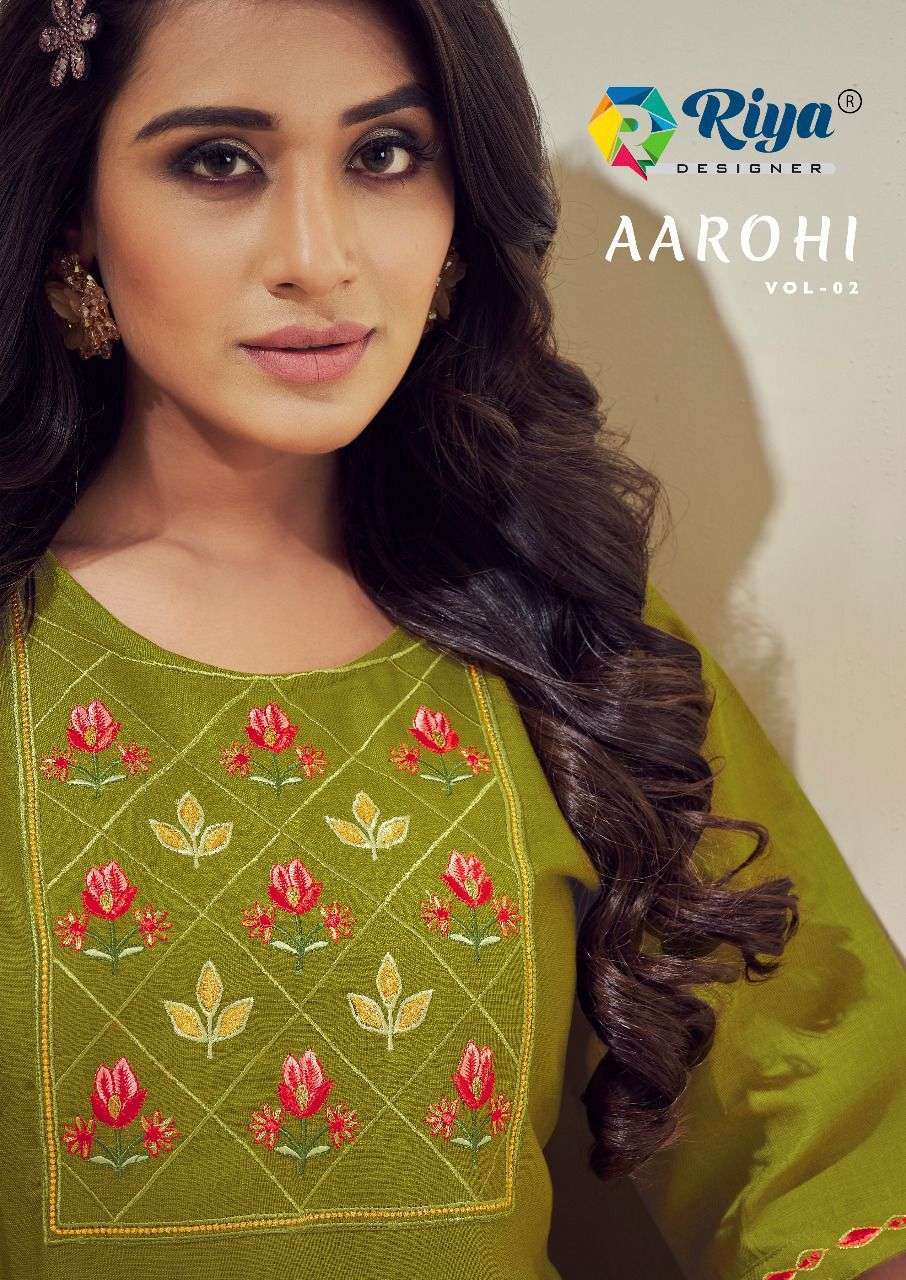 riya designer aarohi vol 2 series 2001-2006 cotton slub kurti 