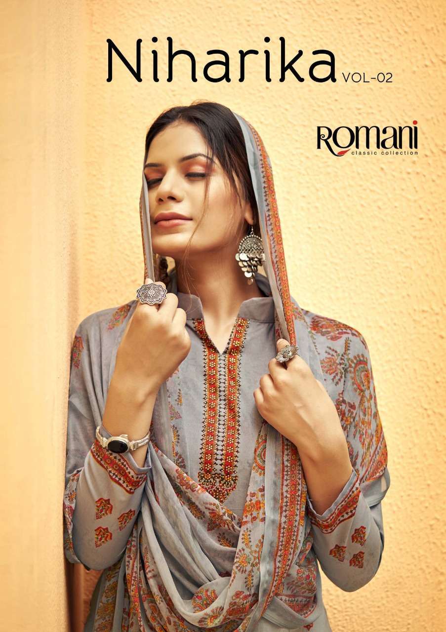 romani niharika vol 2 series 1036001-1036010 premium soft cotton suit