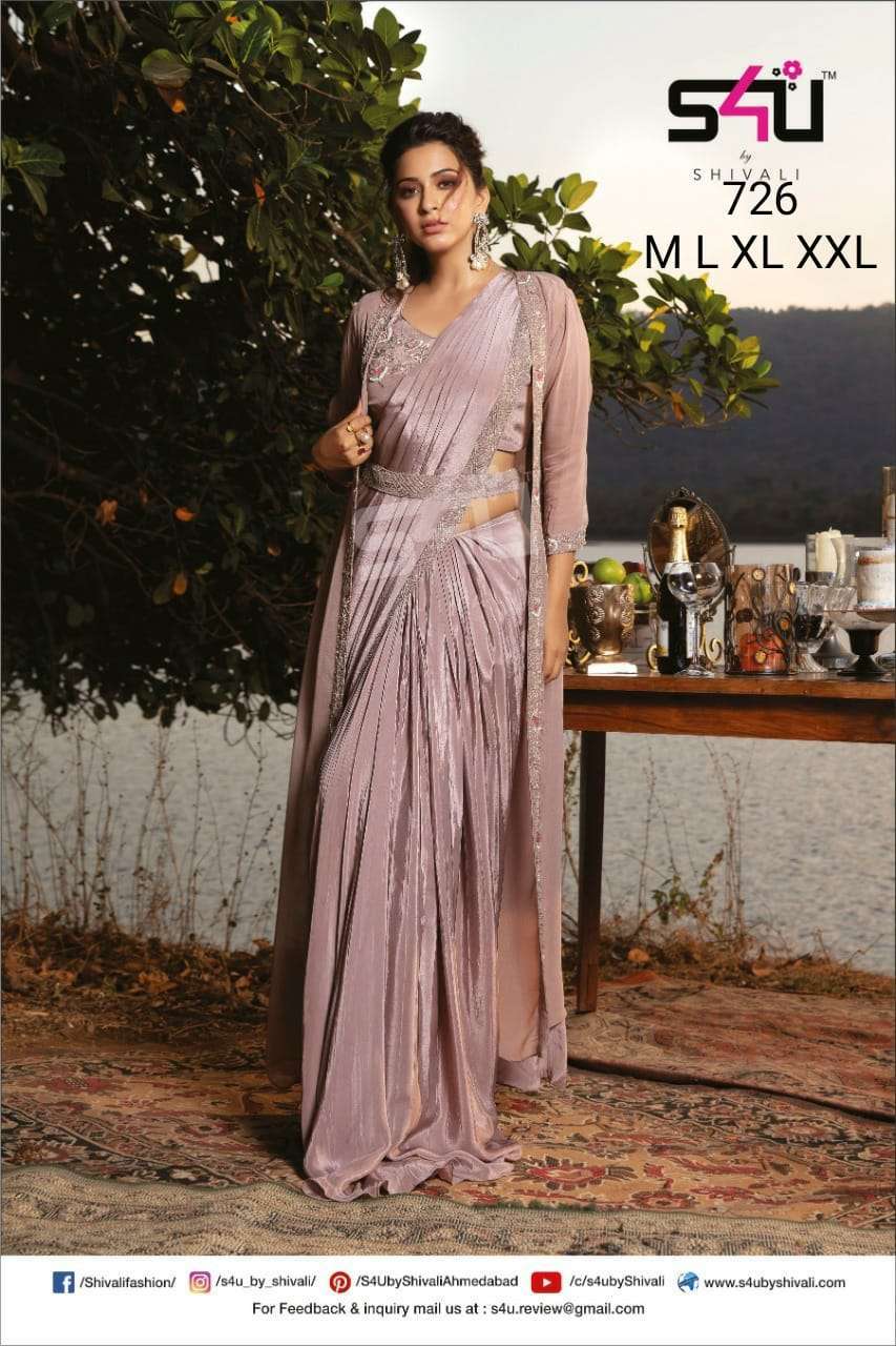 s4u 726 design combo set of ready to wear party sarees