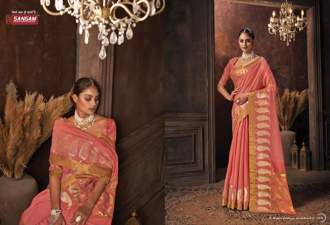 sangam prints panghat series 1477-1482 cotton saree