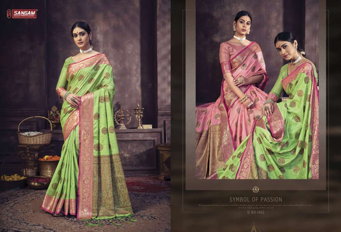 sangam prints ratnapuram series 1459-1464 banarasi silk saree