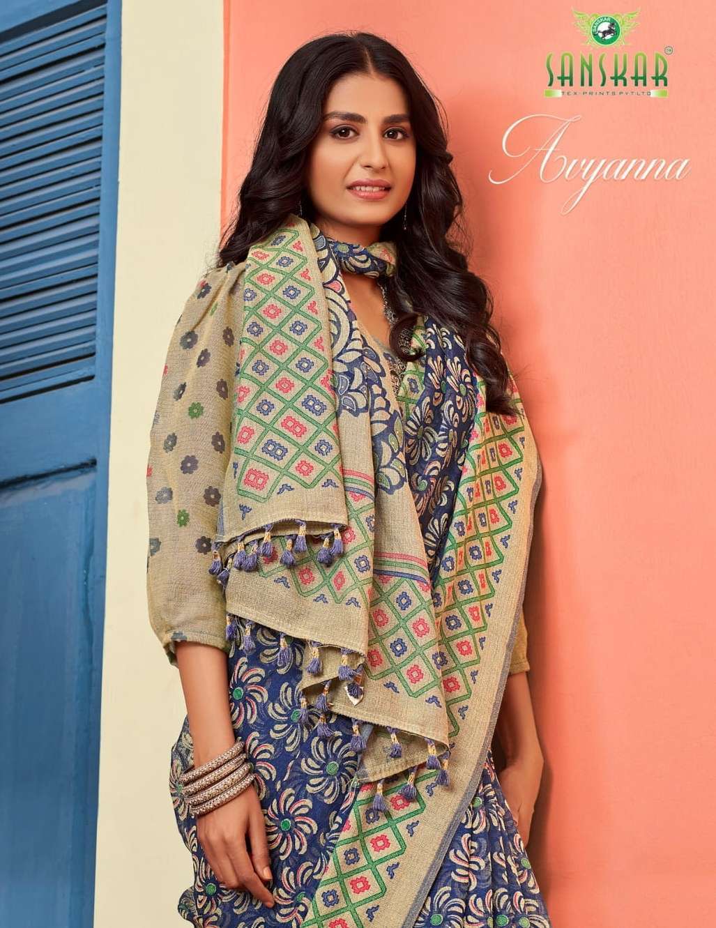 sanskar tex avyanna series 87001-87012 fancy sarmili brasso saree