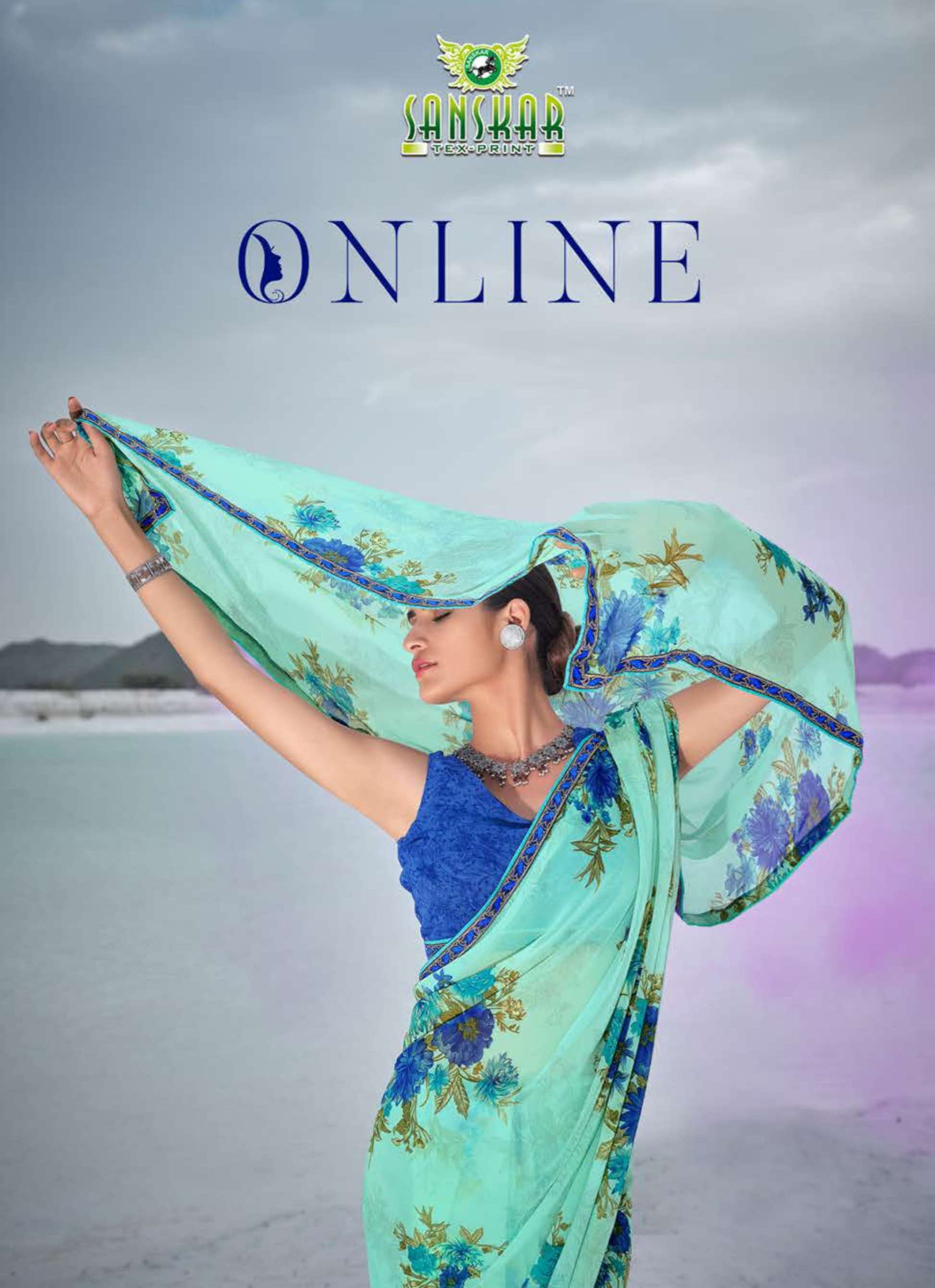 sanskar tex online series 11001-11008  electric chiffon saree