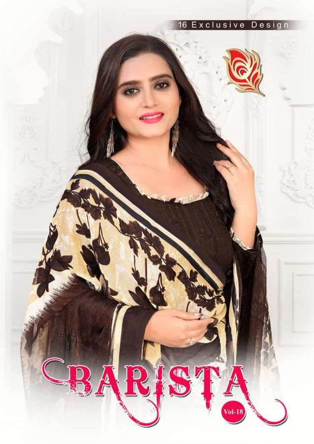 shreya Barista Vol-18 series 1801-1816 american crape suit 
