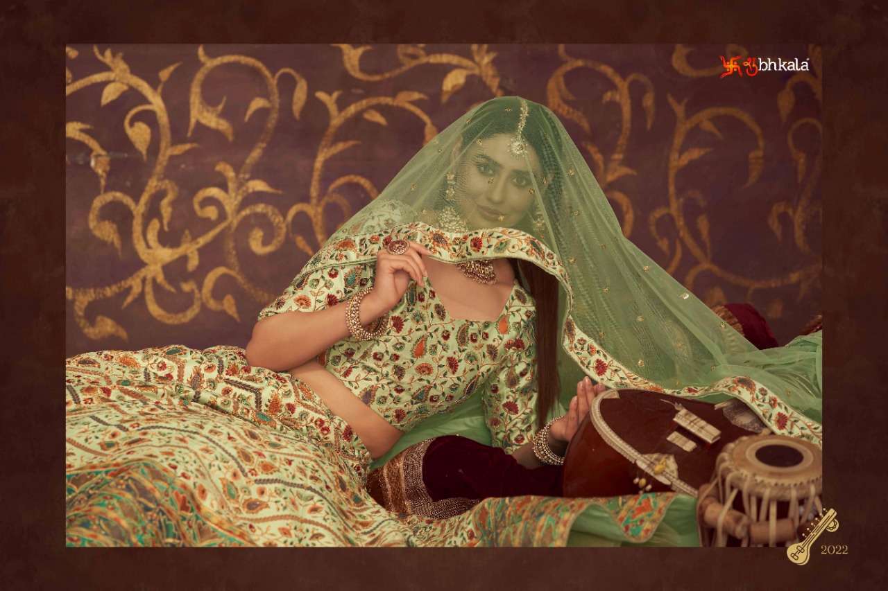 shubhkala Veena Vol. 1 series 2021-2027 art silk lehenga 