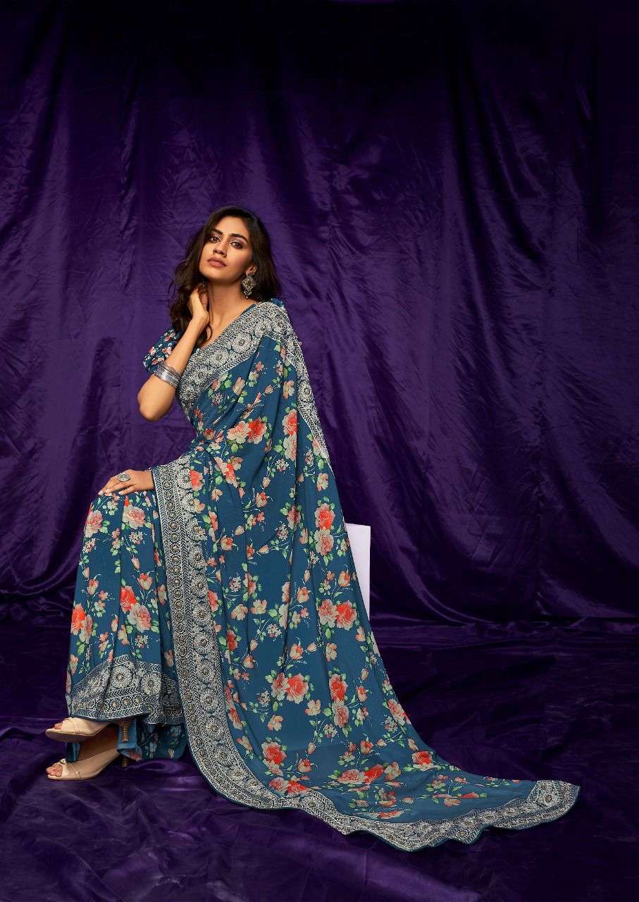 SR SAREE SASWIN DESIGNER PURE GEORGETTE SAREE 