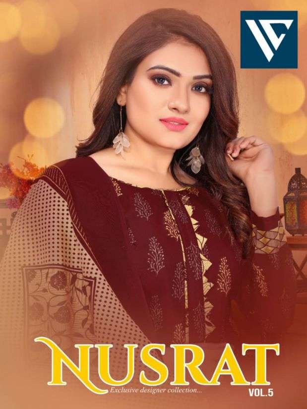 SSS Nusrat Vol-5 series 5001-5012 indo cotton suit 