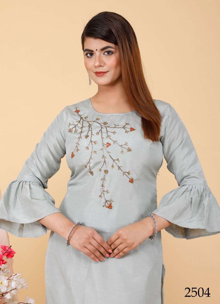 stylishta shalvi series 2501-2504 soft silk kurti 