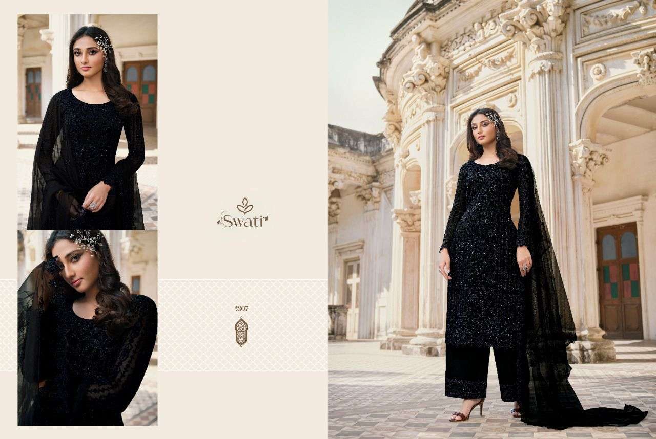 SWAGAT SWATI DESIGNER BUTTERFLY NET SUIT S