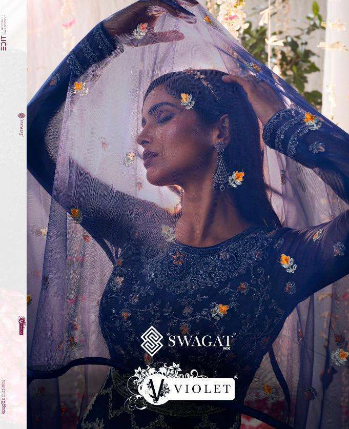 swagat violet series 5301-5308 net readymade suit 