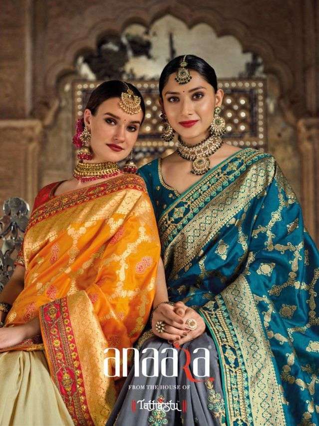 tathastu series 5201-5210 silk embroidery saree