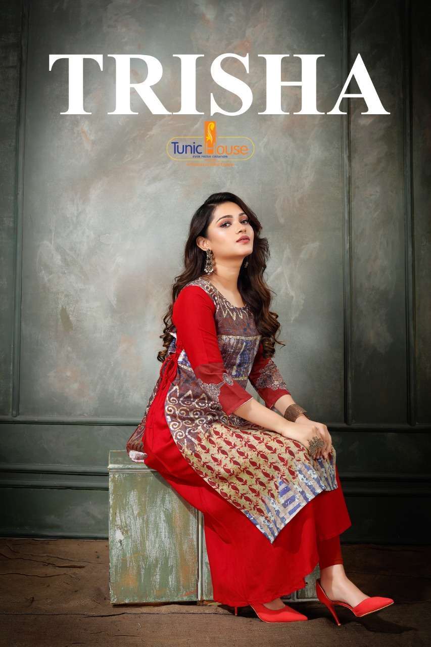 Tunic house trisha series 23001-23005 chanderi silk kurti