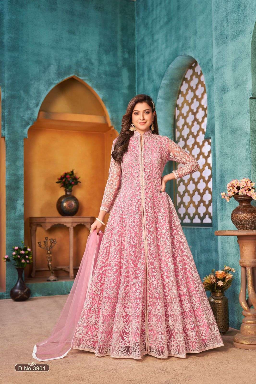 TWISHA ANAYA VOL-139 DESIGNER NET SUIT 