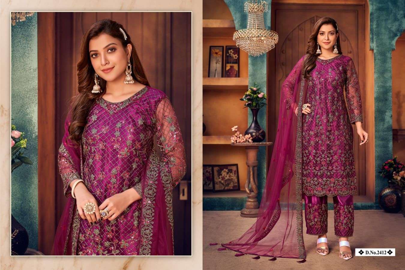 TWISHA VOL-24 DESIGNER NET SUIT