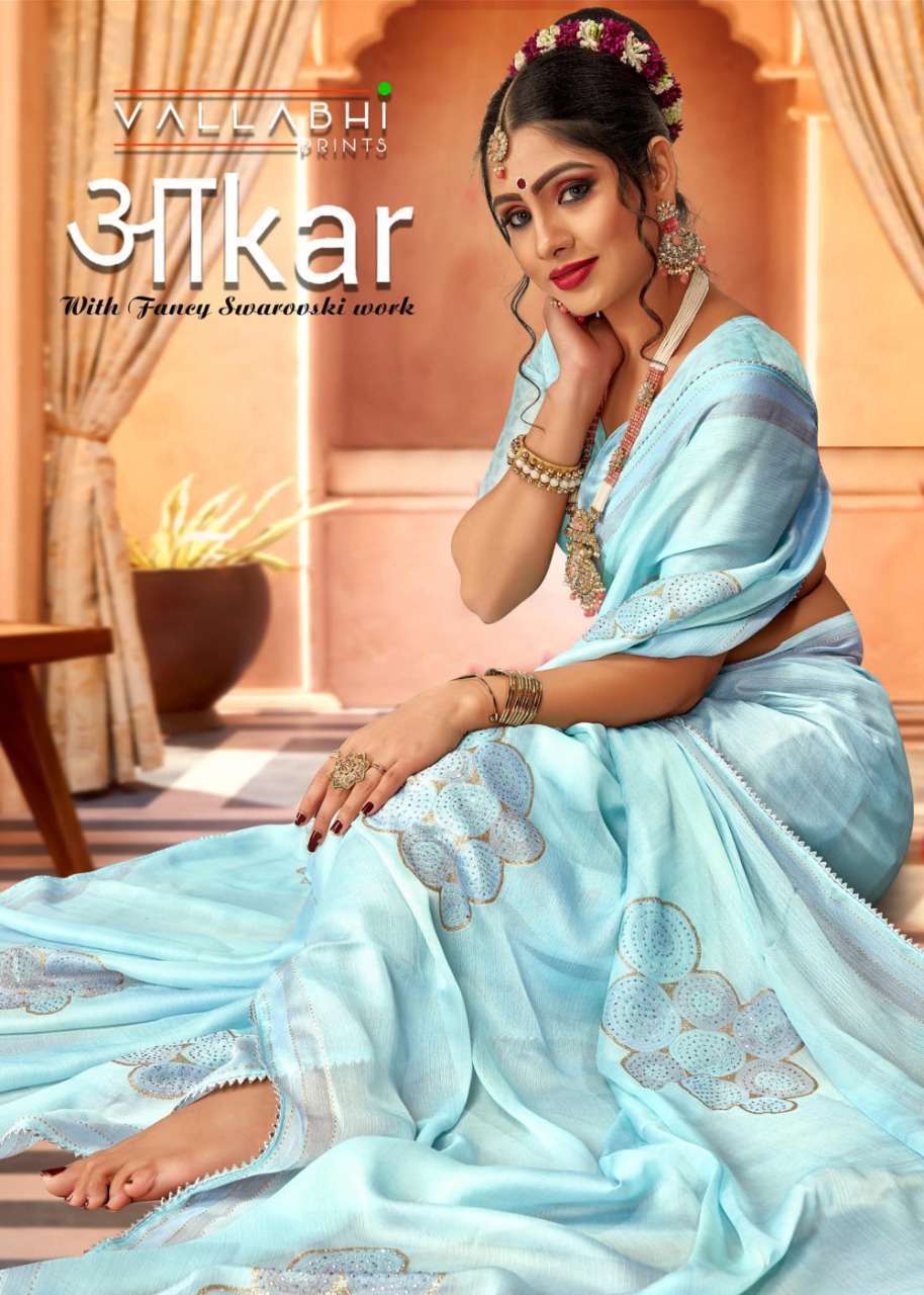 vallabhi prints aakar series 33671-33678 moss chiffon saree