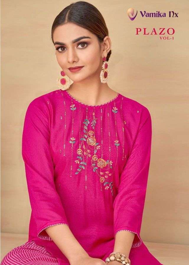 vamika nx plazo vol 1 series 1801-1808 pure rayon 14 kg kurti 