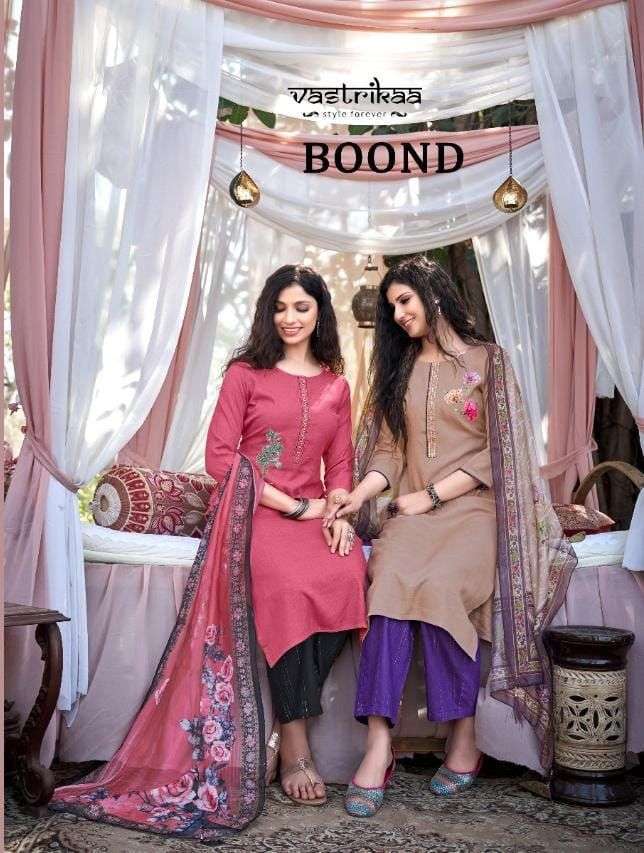 vastrikaa boond series 101-106 viscose slub readymade suit