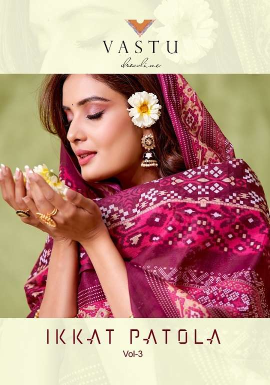 Vastu Ikkat Patola Vol-3 series 301-310 pure lawn suit 