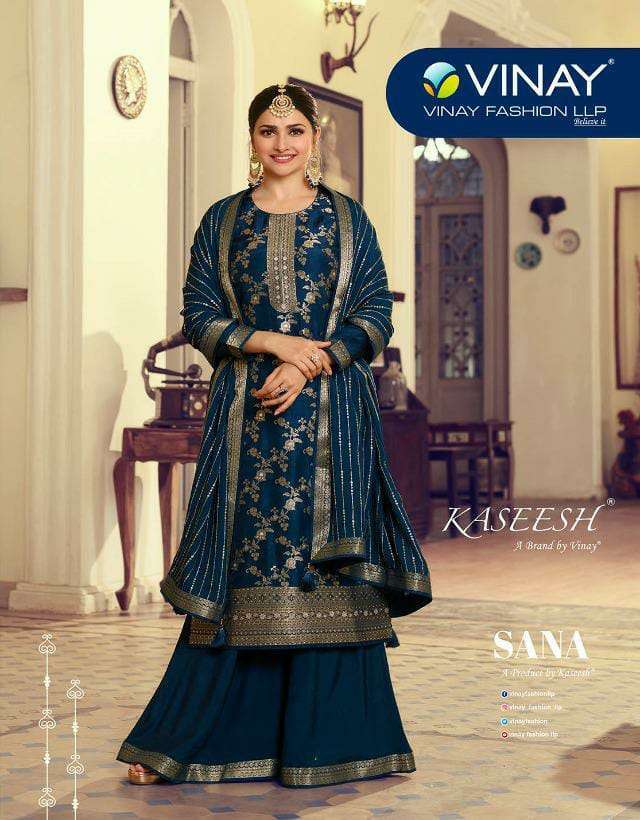 vinay fashion sana series 17611-17618 dola jacquard suit 