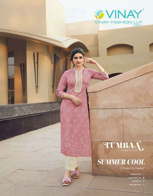 vinay fashion summer cool series 40111-40118 chanderi cotton kurti 