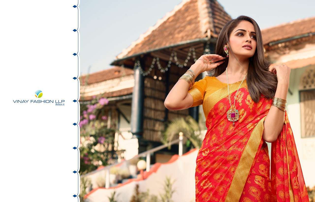 vinay starwalk vol 71 series 24991-25005 rangoli georgette silk saree