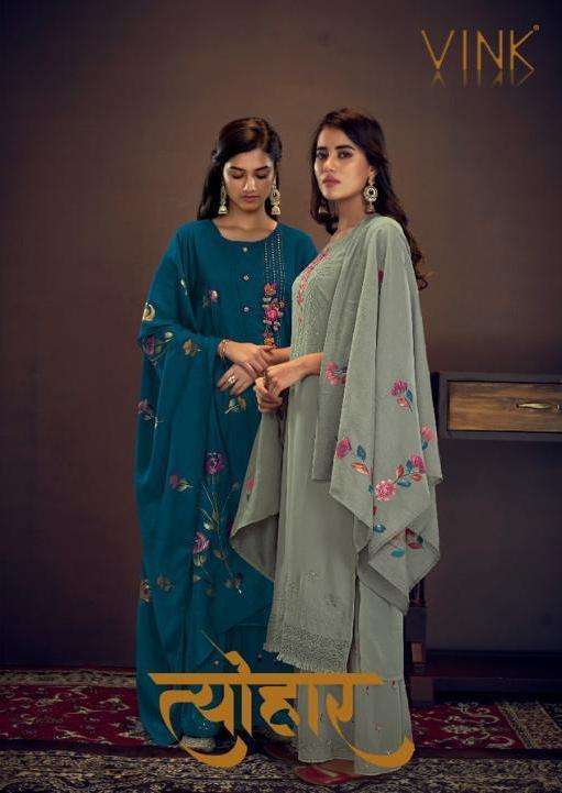 vink tyohar series 1561-1566 georgette handwork readymade suit 