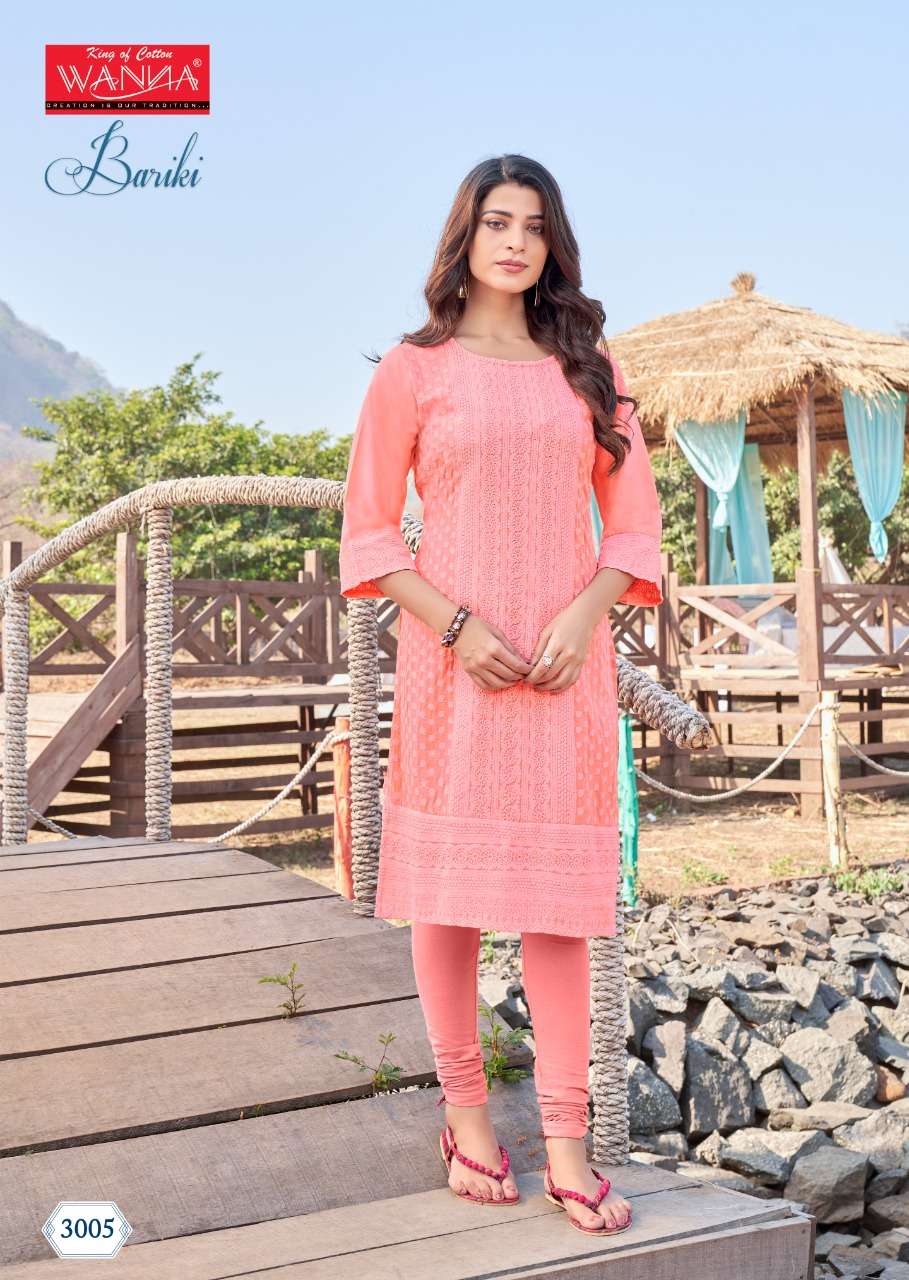 wanna bariki 3 series 3001-3005 finest quality rayon kurti 