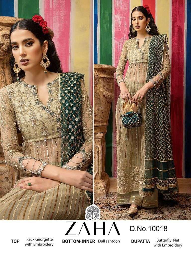 ZAHA 10018 DESIGNER GEORGETTE SUIT 