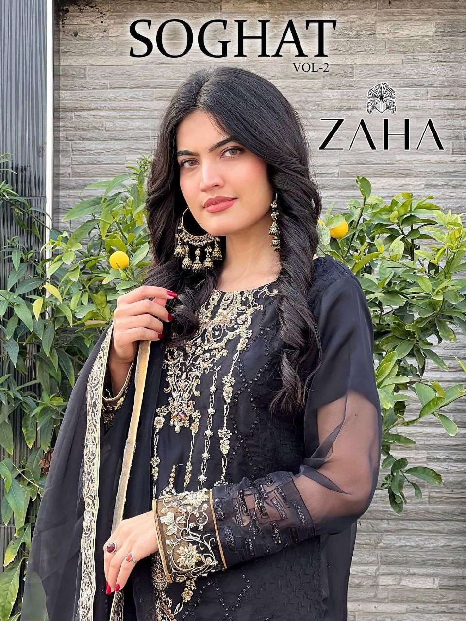 zaha soghat vol 2 series 10033-10035 georgette suit 