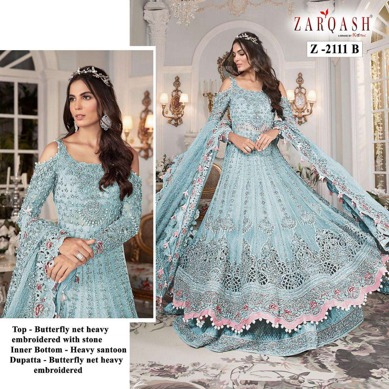 ZARQASH MARIA B. BRIDAL DESIGNER BUTTERFLY NET SUIT