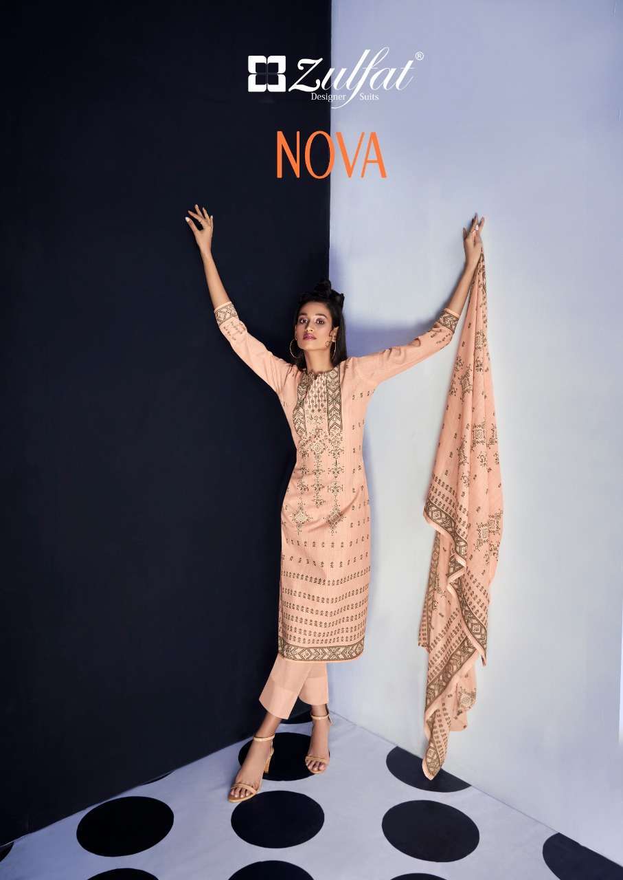 Zulfat nova series 418001-418010 pure cotton suit 