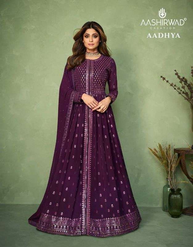 AASHIRWAD CREATION AADHYA DESIGNER REAL GEORGETTE SUIT 
