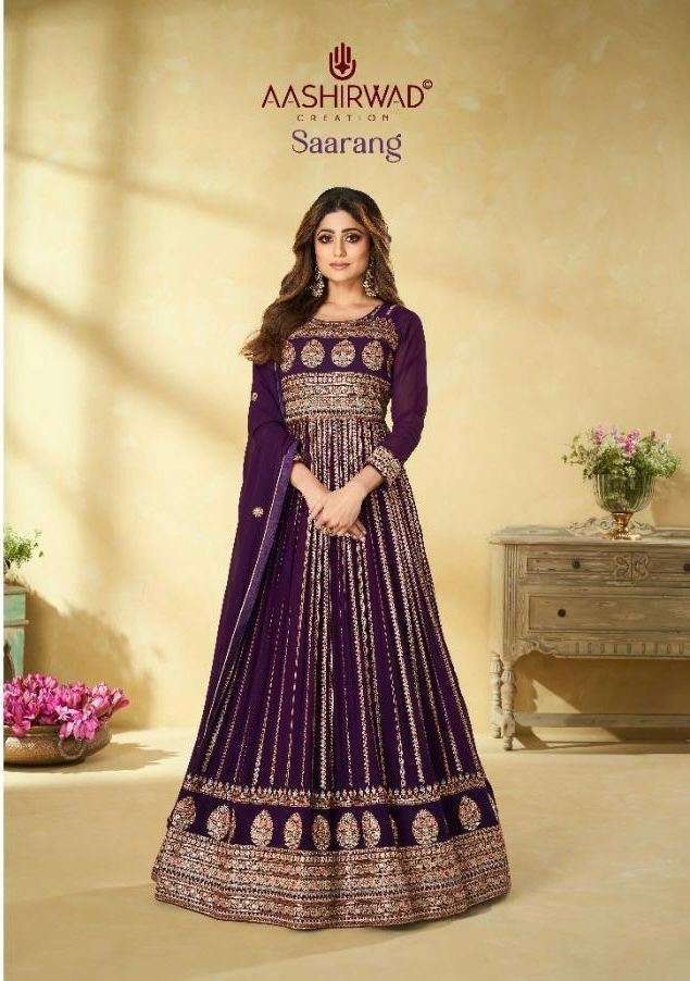 aashirwad saarang series 9190-9192 real georgette suit 
