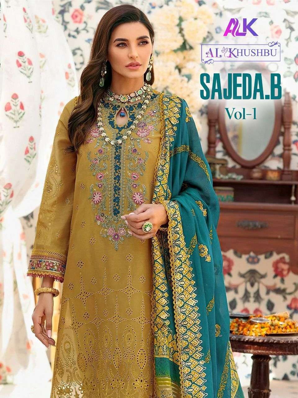 al khushbu sajeda b vol 1 series 2073-2075 pure cambric cotton suit 