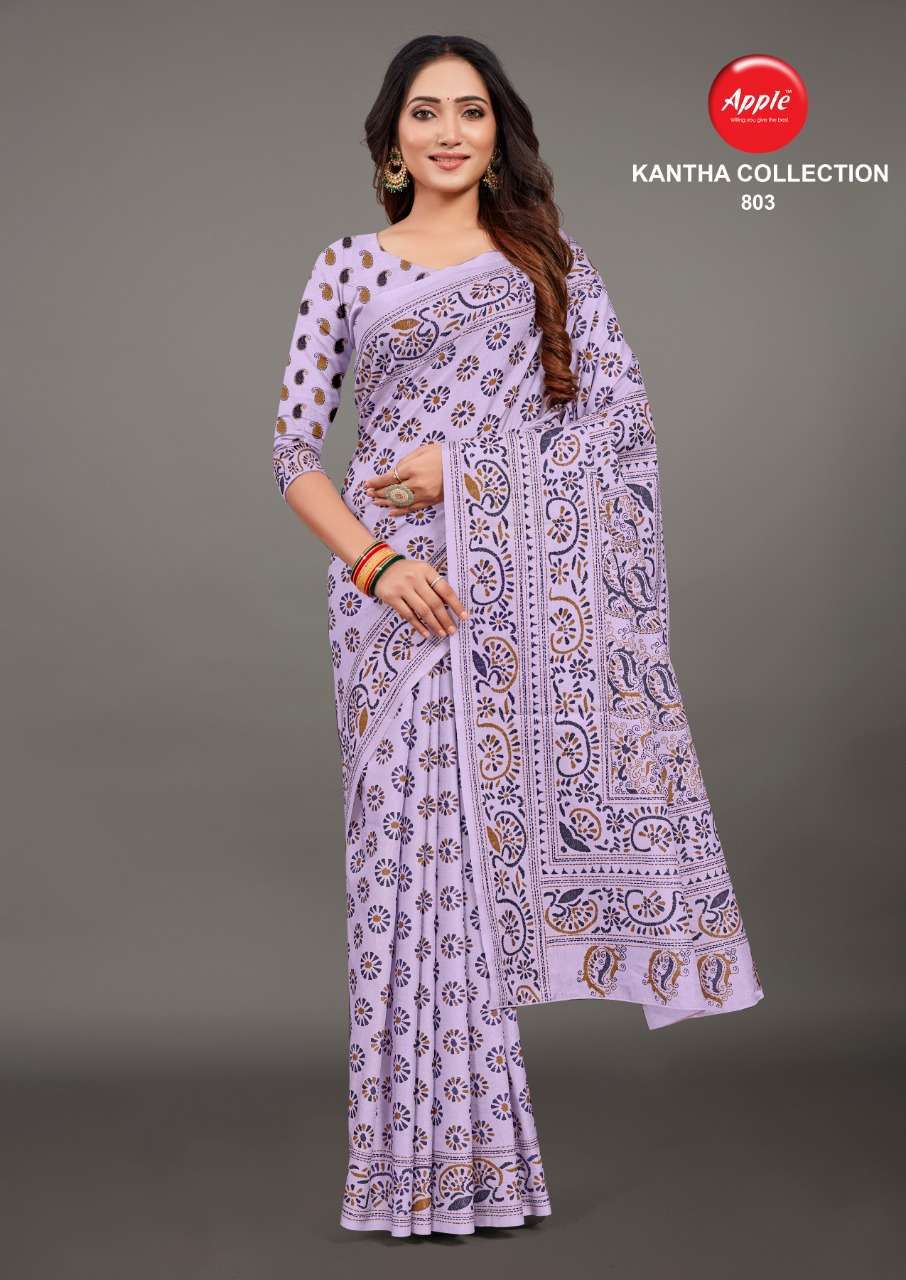 apple kantha collection vol 8 series 801-808 manipuri silk saree