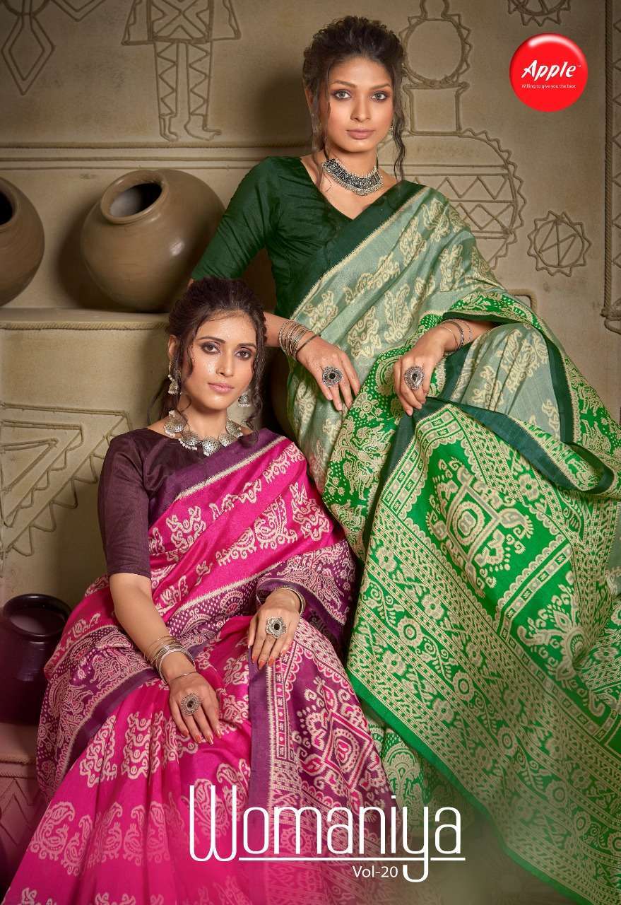 apple womaniya vol 20 series 20901-20908 Bhagalpuri saree
