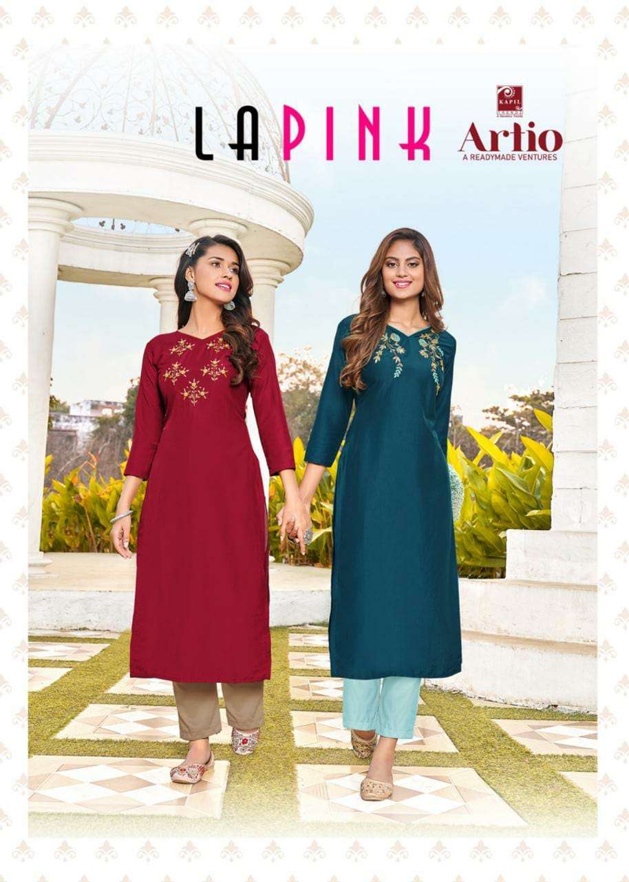 artio lapink series 1001-1006 heavy chinon silk kurti 