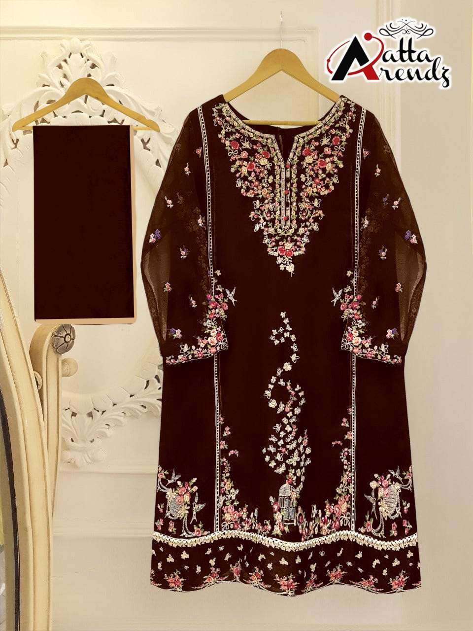 atta trendz 2709 pure georgette readymade suit 