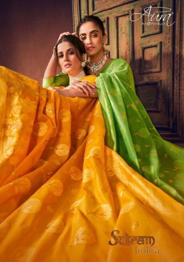 aura Sutram indira series 78601-78606 soft cotton saree