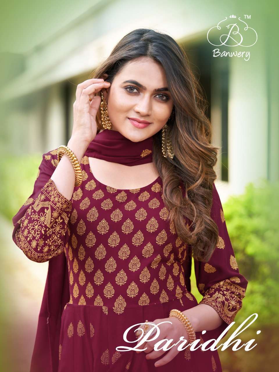 banwery paridhi series 1001-1008 14 kg heavy rayon kurti with dupatta
