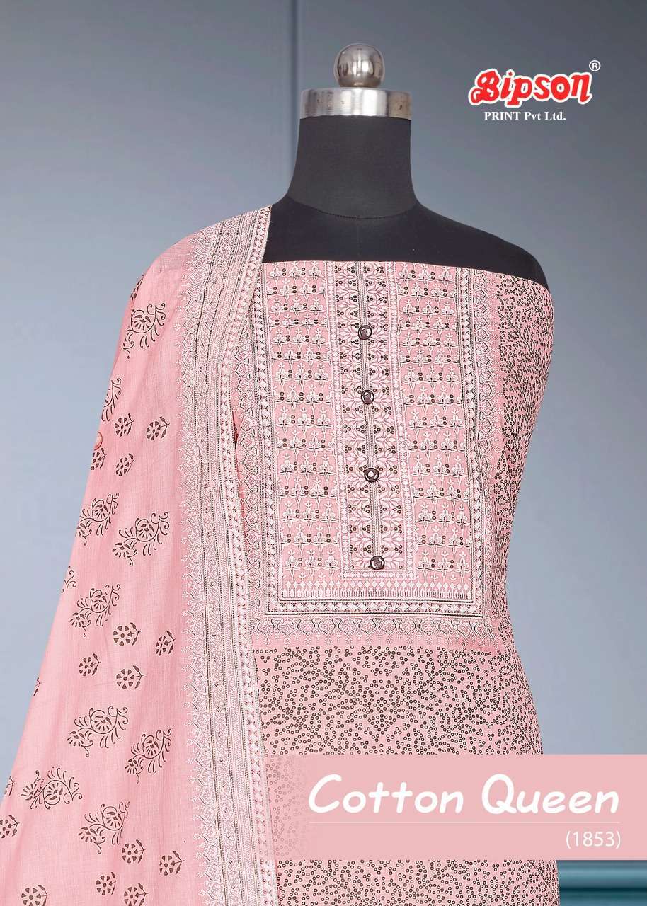 bipson cotton queen 1853 pure cotton khadi print suit 