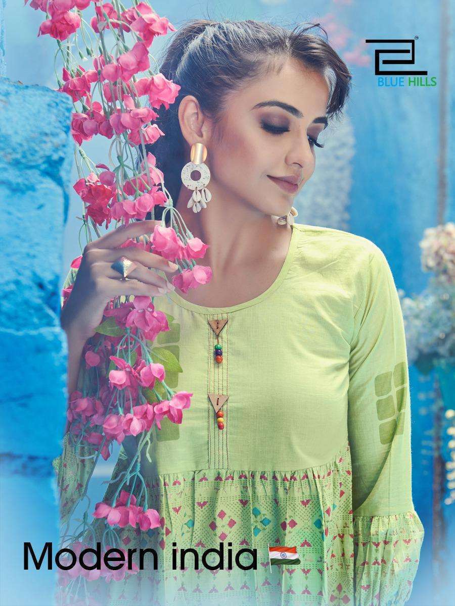 Blue Hills Modern India series 101-106 cotton short top