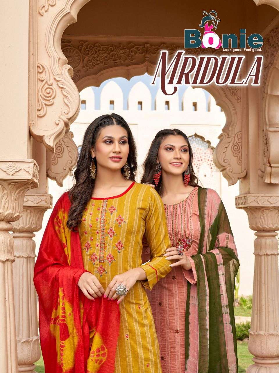 bonie mridula series 1001-1006 lining rayon readymade suit 