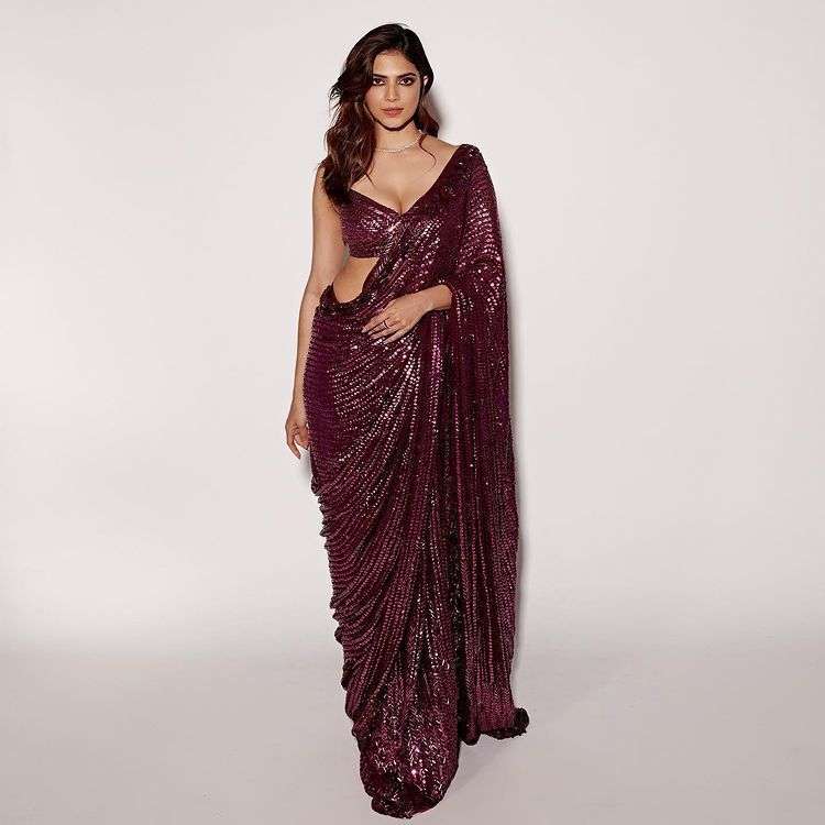 BT-16 MALVIKA MAROON DESIGNER GEORGETTE SAREE 