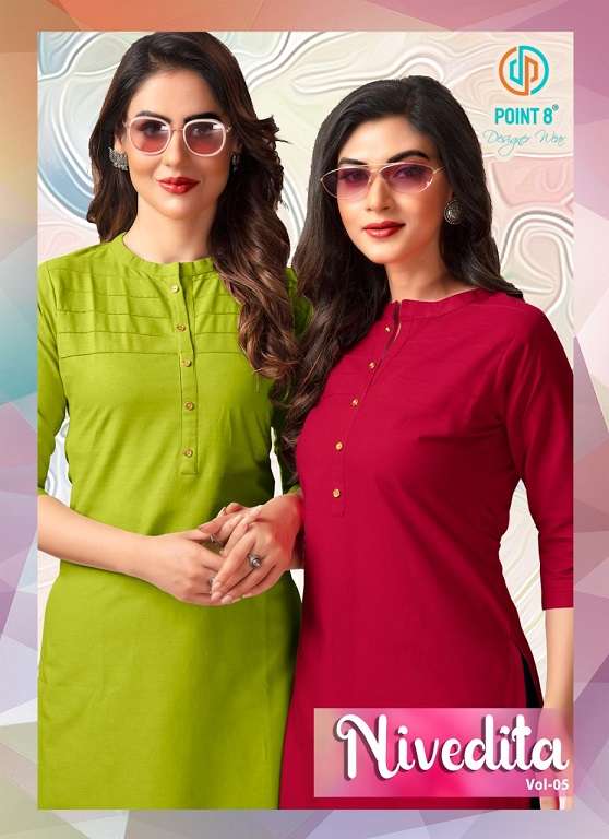 Deeptex Nivedita Vol-5 series 5001-5008 heavy flex cotton kurti 