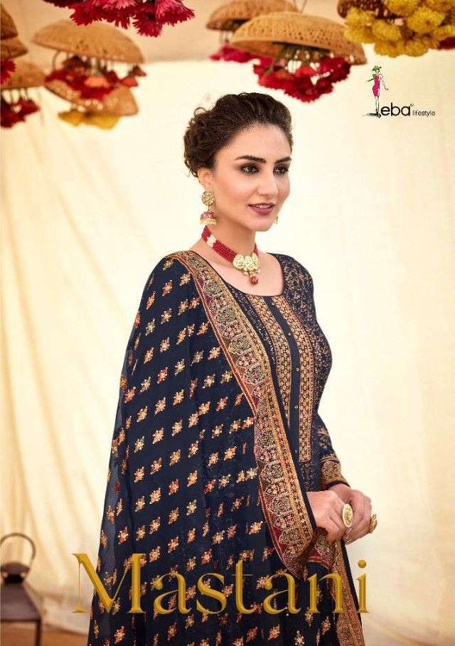eba lifestyle mastani series 1001-1005 blooming georgette suit