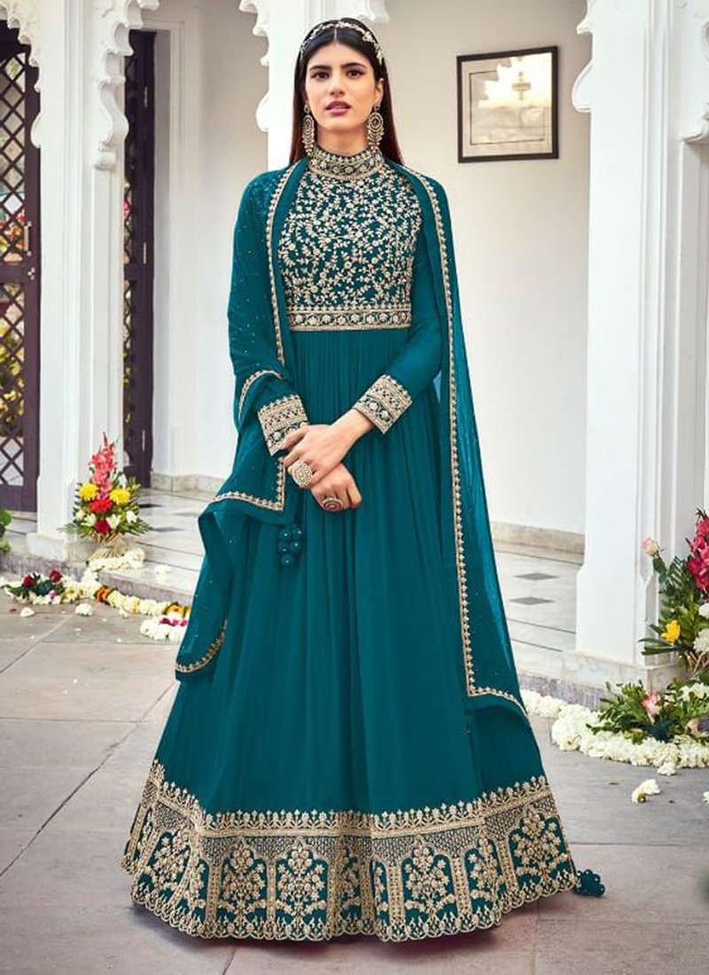 EBA LIFESTYLE PRIME ROSE 3 SERIES 1320 DESIGNER PURE GEORGETTE SUIT 