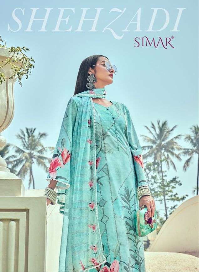 glossy shehzadi series 1908-1913 lawn cotton suit
