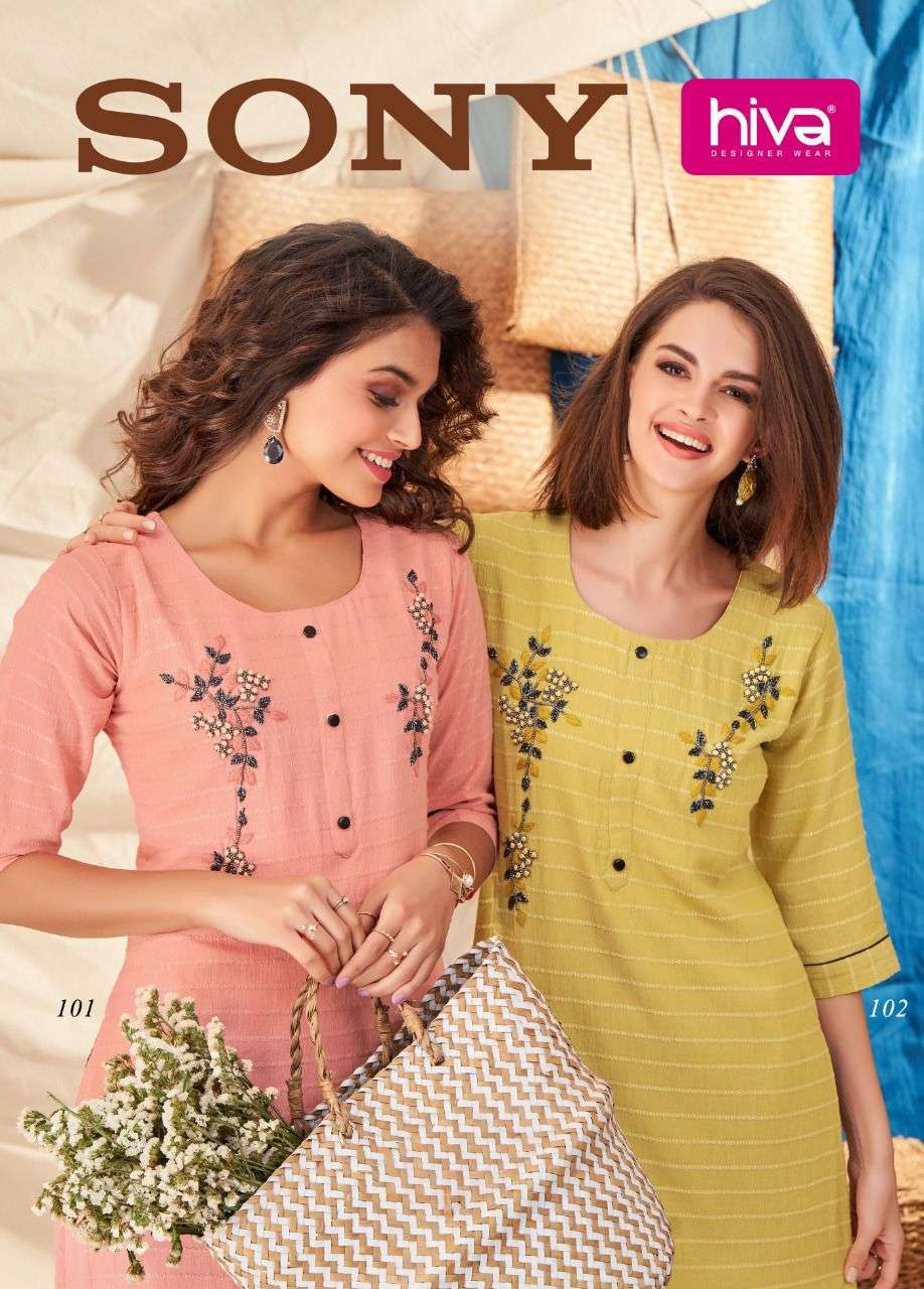 hiva sony series 101-106 New Fancy Fabric kurti